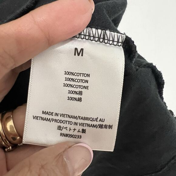 Fear Of God Essentials Men T-Shirt Black Size M Stretch Short Sleeve Cotton - Picture 5 of 9